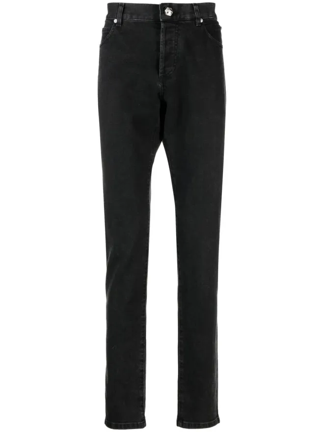 BALMAIN Balmain ミッドライズストレートジーンズ - ブラックの商品画像