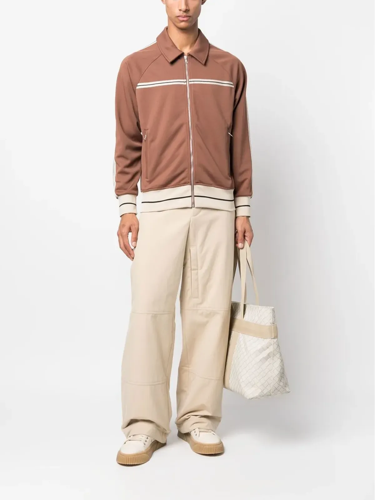 Palm Angels ストライプトリム スウェットシャツ - 画像2