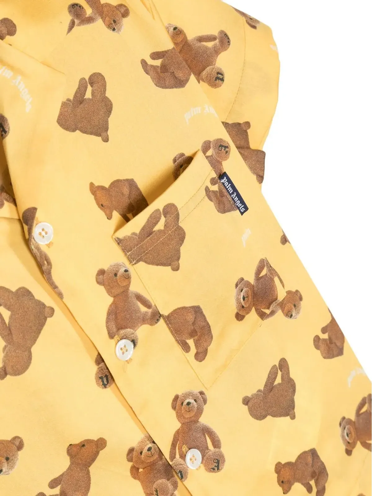 Palm Angels Kids テディベア柄ボウリングシャツ - 画像3