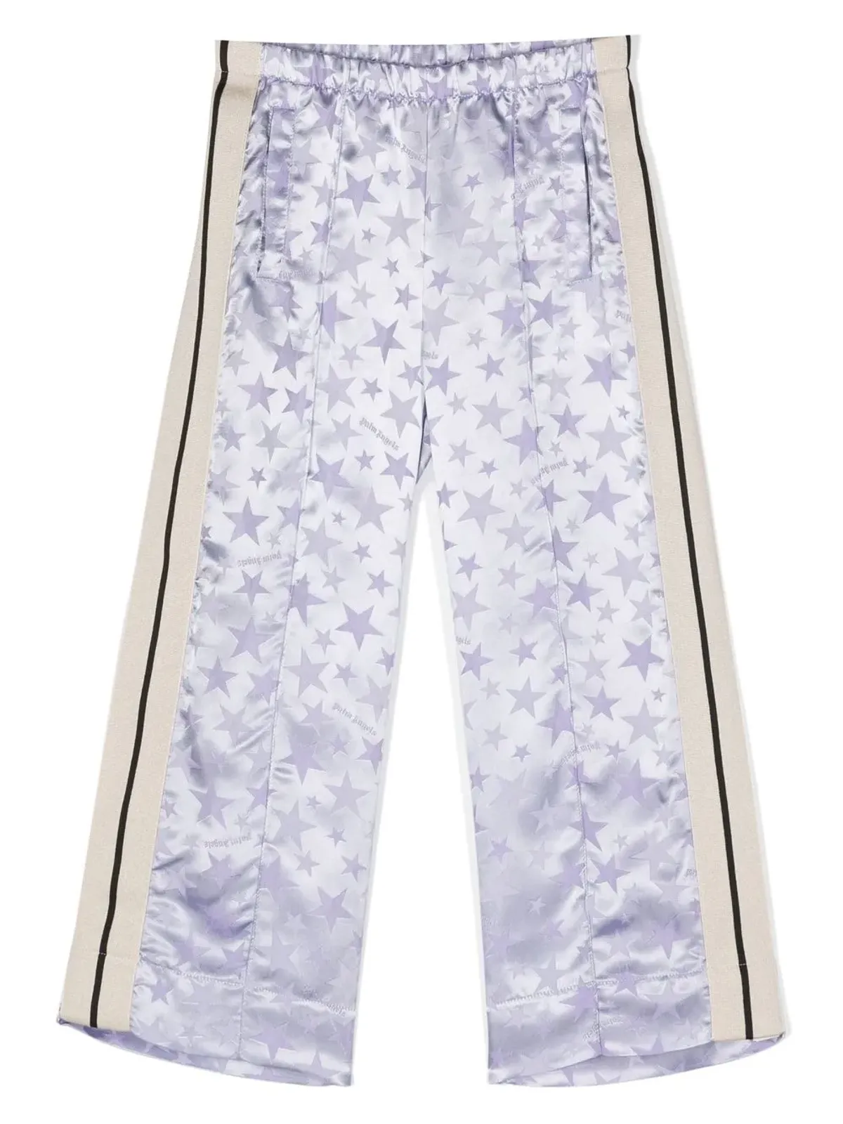 Palm Angels Kids 星柄ジャカードサテンパンツ - Purple - 画像1