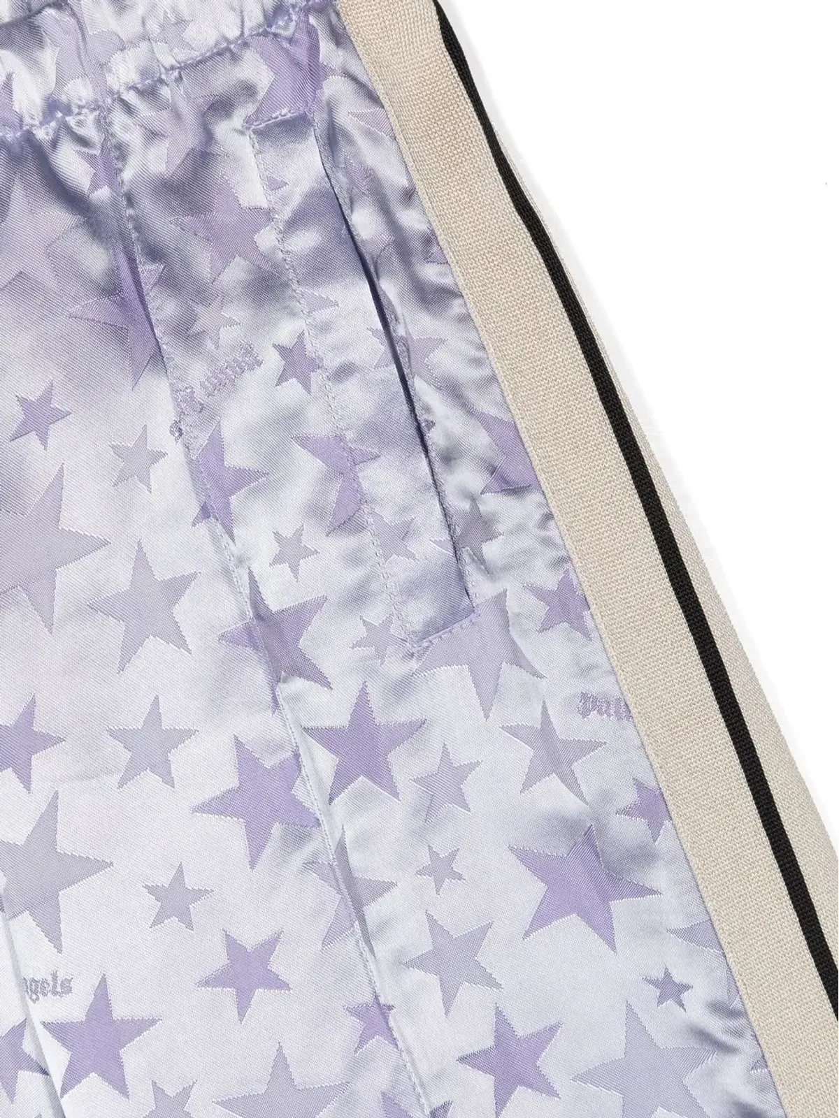 Palm Angels Kids 星柄ジャカードサテンパンツ - Purple - 画像3