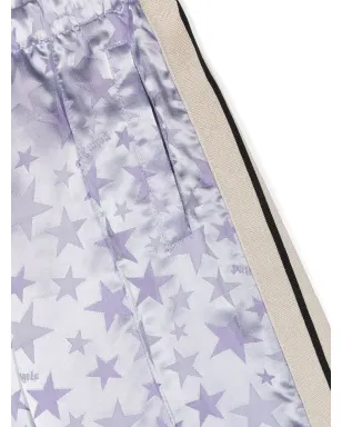 Palm Angels Kids 星柄ジャカードサテンパンツ - Purple - サムネイル3