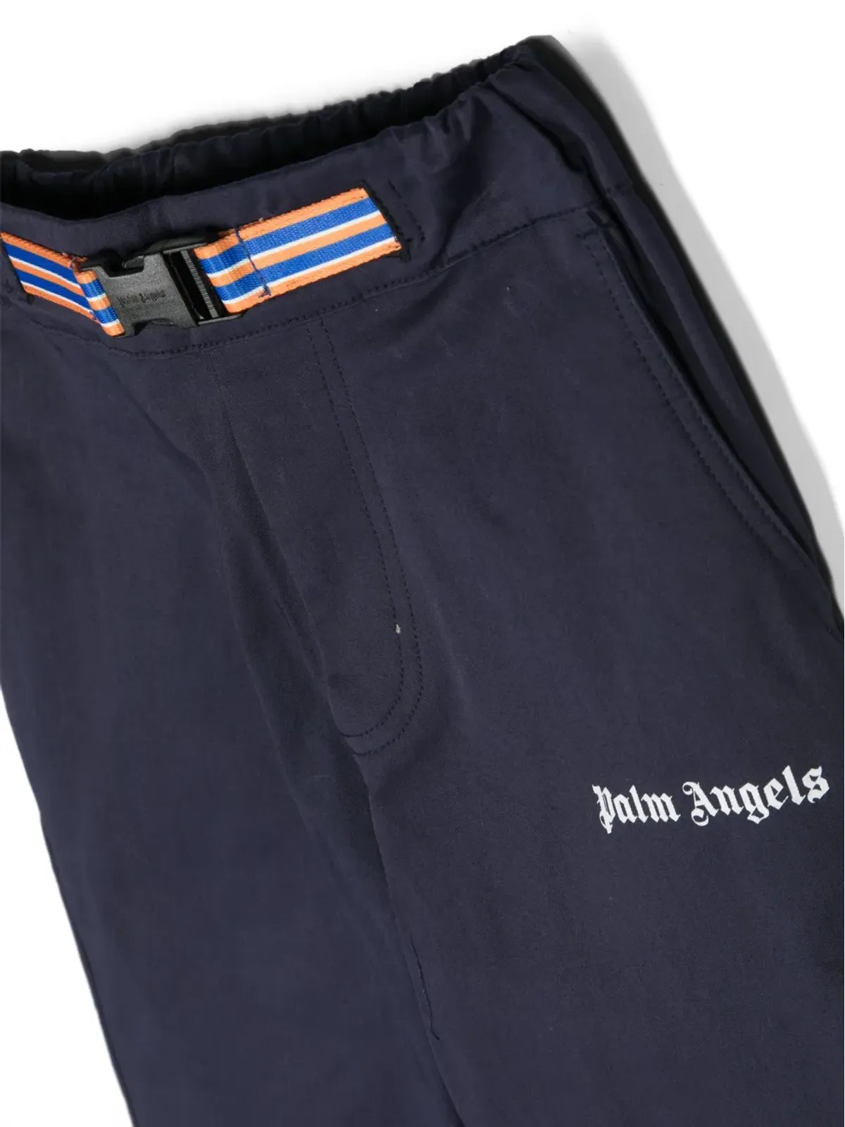 Palm Angels Kids ロゴプリント ベルト付きトラウザー - 画像3