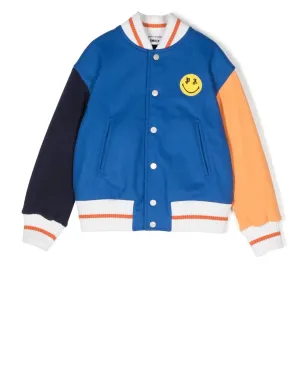 Palm Angels Kids スマイリー テディプリント ヴァーシティジャケット - サムネイル1