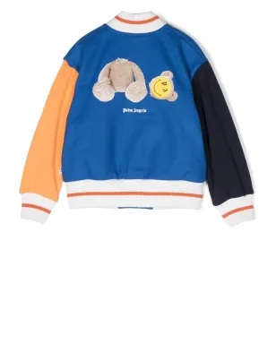 Palm Angels Kids スマイリー テディプリント ヴァーシティジャケット - サムネイル2