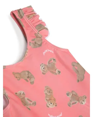 Palm Angels Kids teddy bear-print swimsuit - Pink - サムネイル2