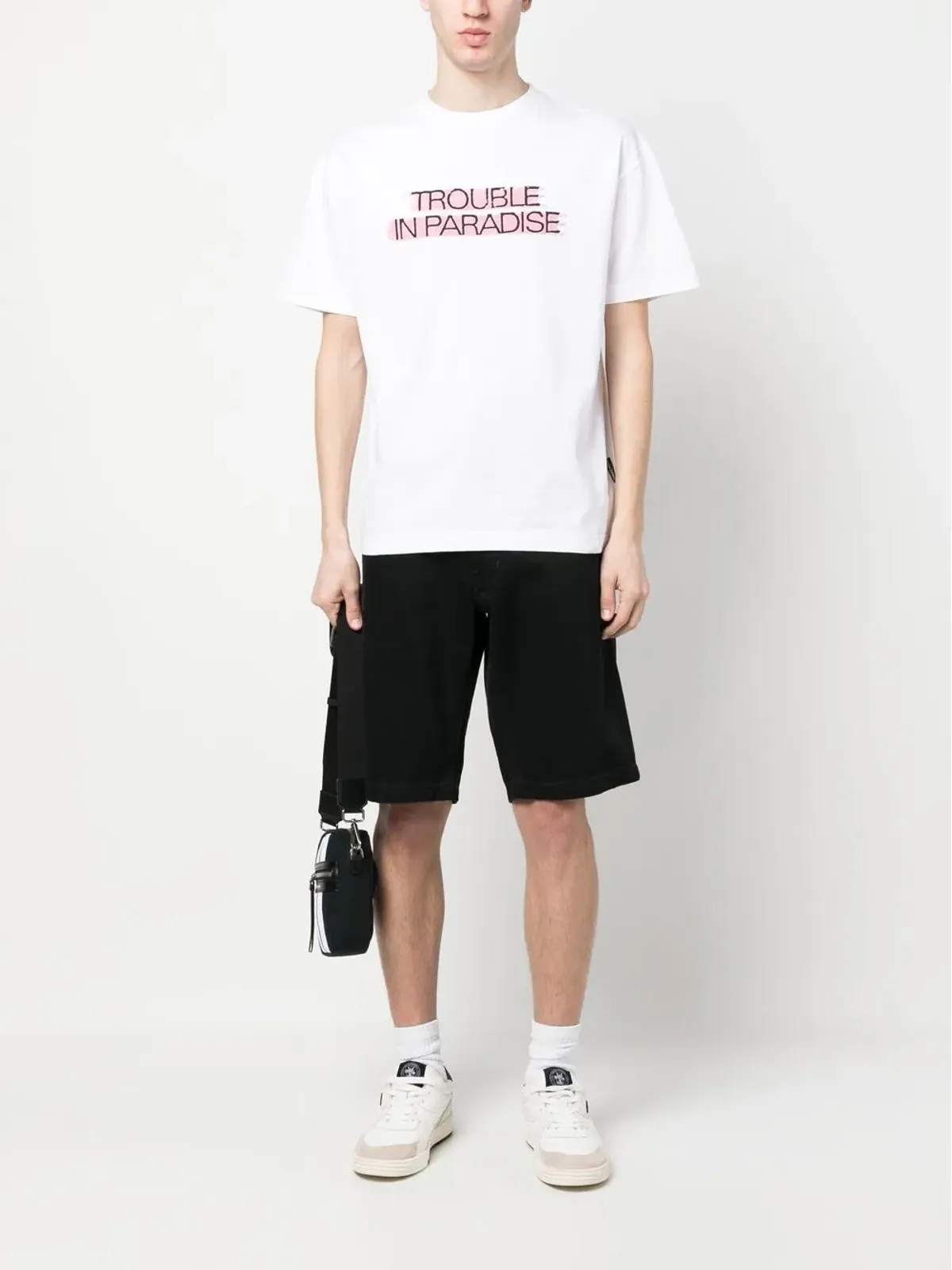 Palm Angels スローガンプリント半袖Tシャツ - ホワイト - 画像2