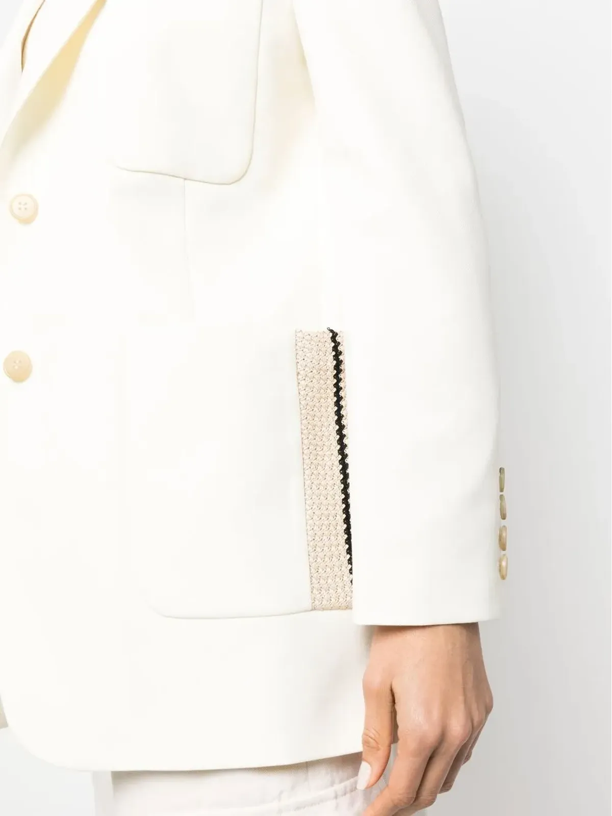 Palm Angels ニットテープディテール ブレザー - 画像5