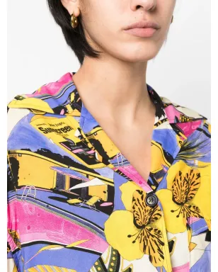 Palm Angels Miami グラフィックプリント ボウリングシャツ - ピンク - サムネイル5