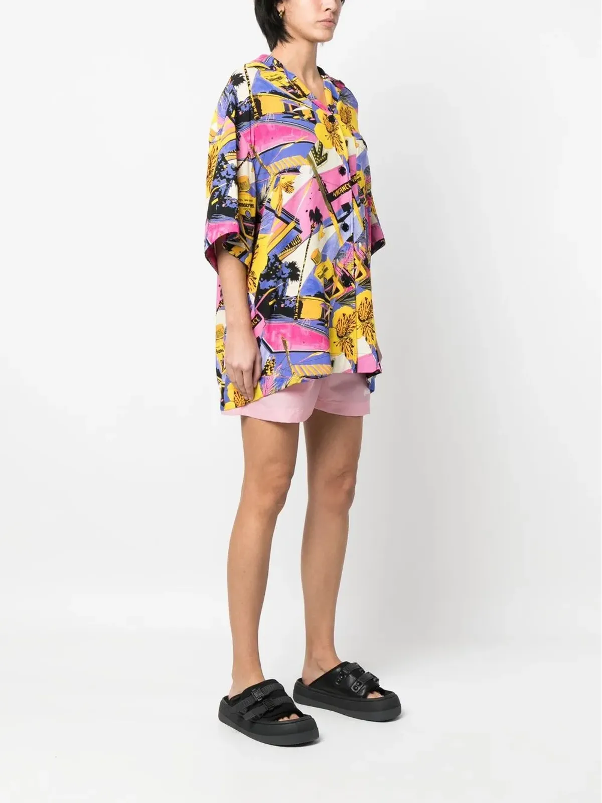 Palm Angels Miami グラフィックプリント ボウリングシャツ - ピンク - 画像3