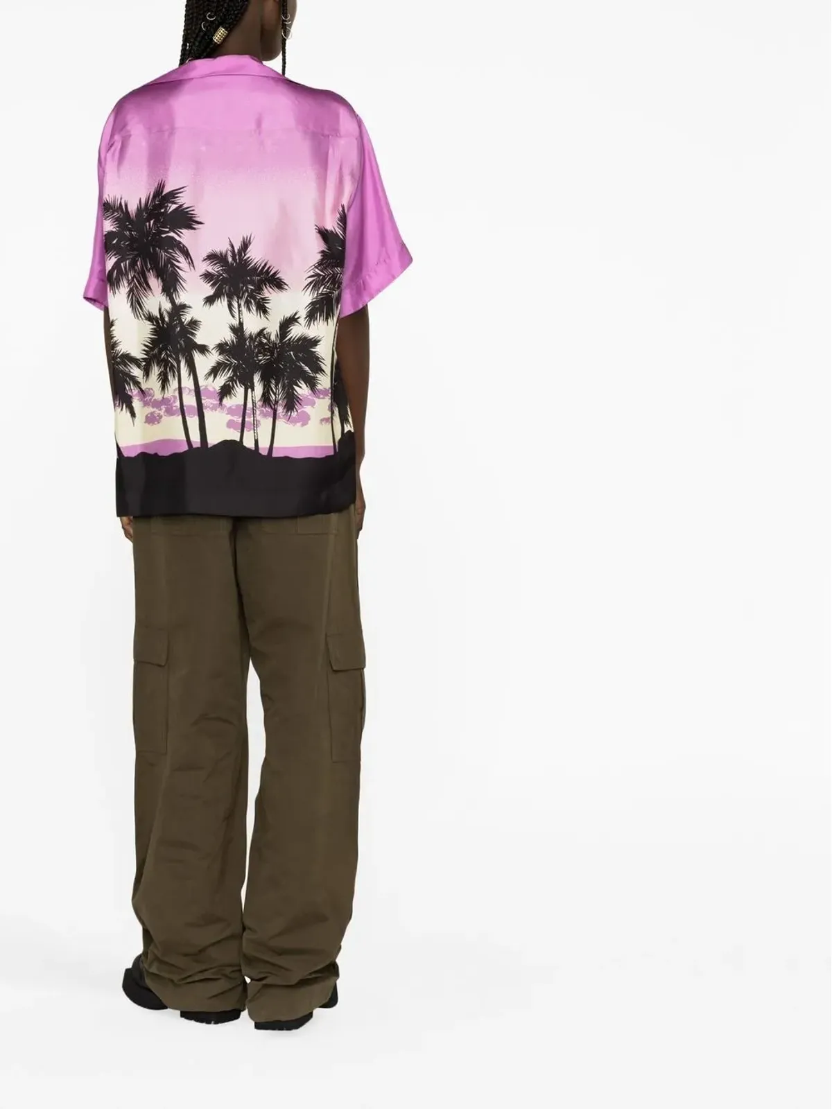 Palm Angels サンセットプリント ボウリングシャツ - 画像3