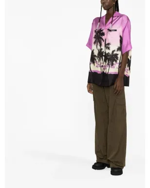 Palm Angels サンセットプリント ボウリングシャツ - サムネイル4