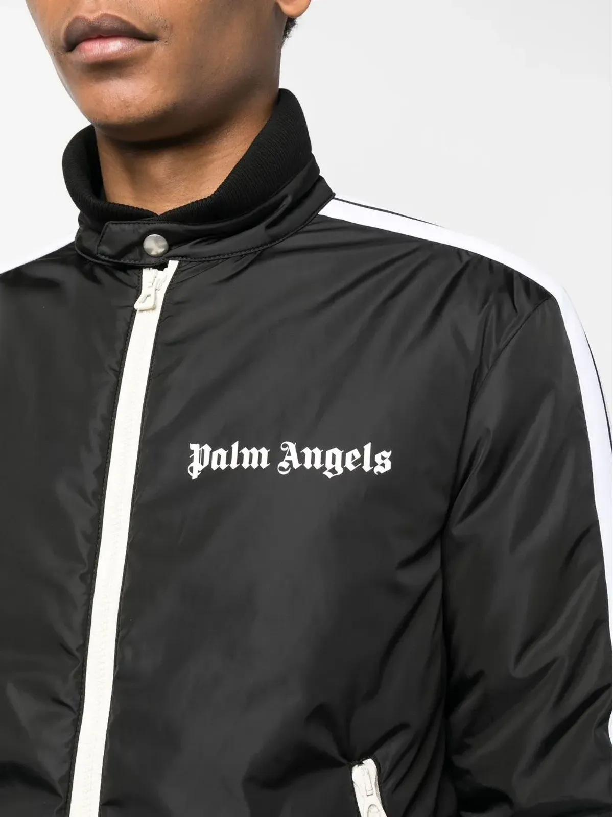 Palm Angels ライトウェイト・パファー・トラックジャケット - ブラック - 画像5