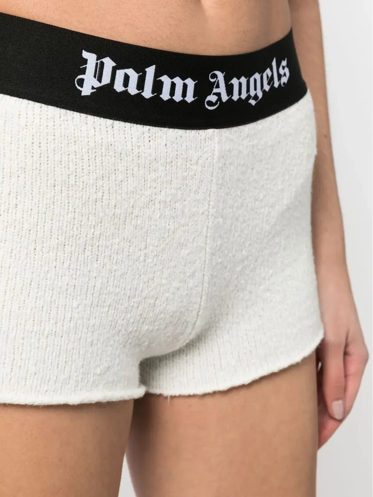 Palm Angels ロゴウエストバンド ブークレニットショーツ - 画像5