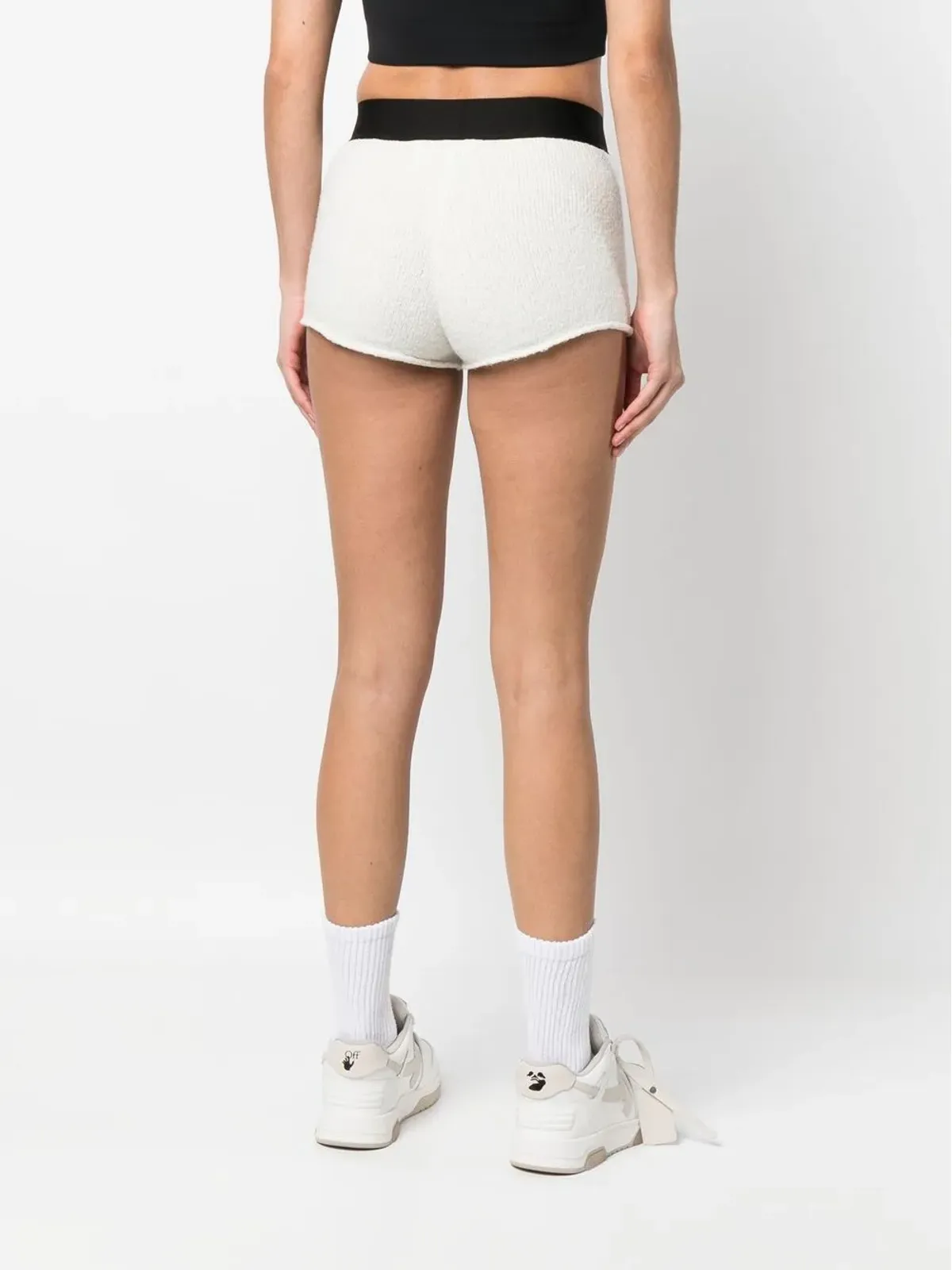 Palm Angels ロゴウエストバンド ブークレニットショーツ - 画像4