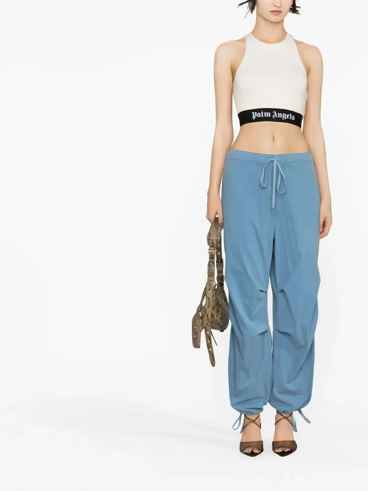 Palm Angels ロゴ入りアンダーバンド付きクロップドトップ - 画像4