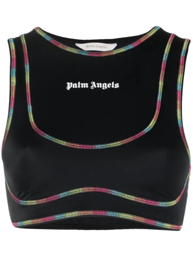 Palm Angels Palm Angels Rainbow Miami スポーツブラ - ブラックの商品画像