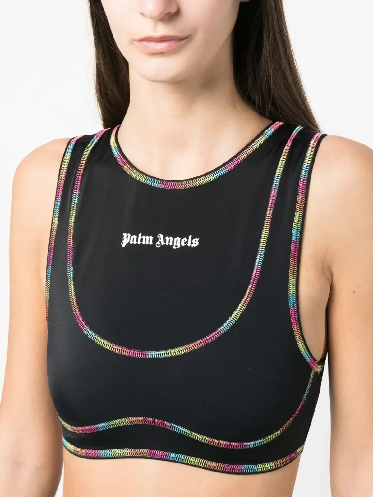 Palm Angels Rainbow Miami スポーツブラ - ブラック - 画像5