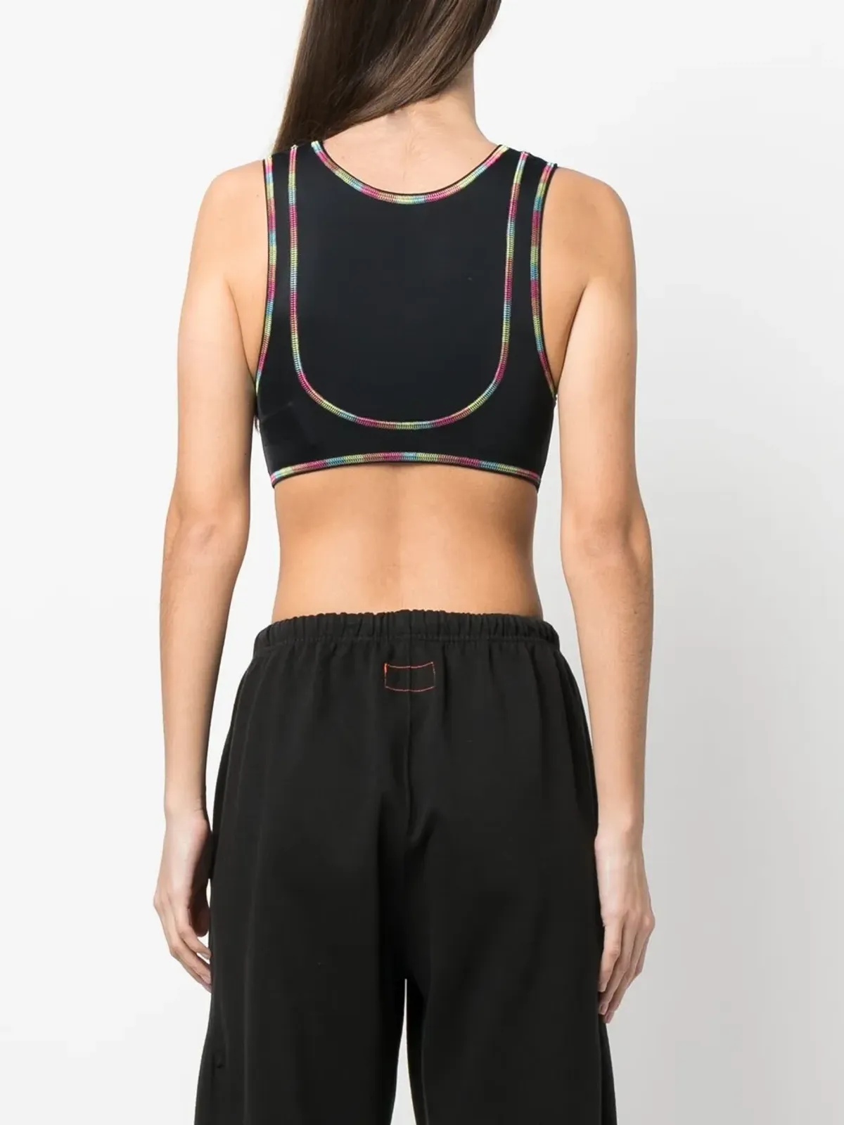 Palm Angels Rainbow Miami スポーツブラ - ブラック - 画像4