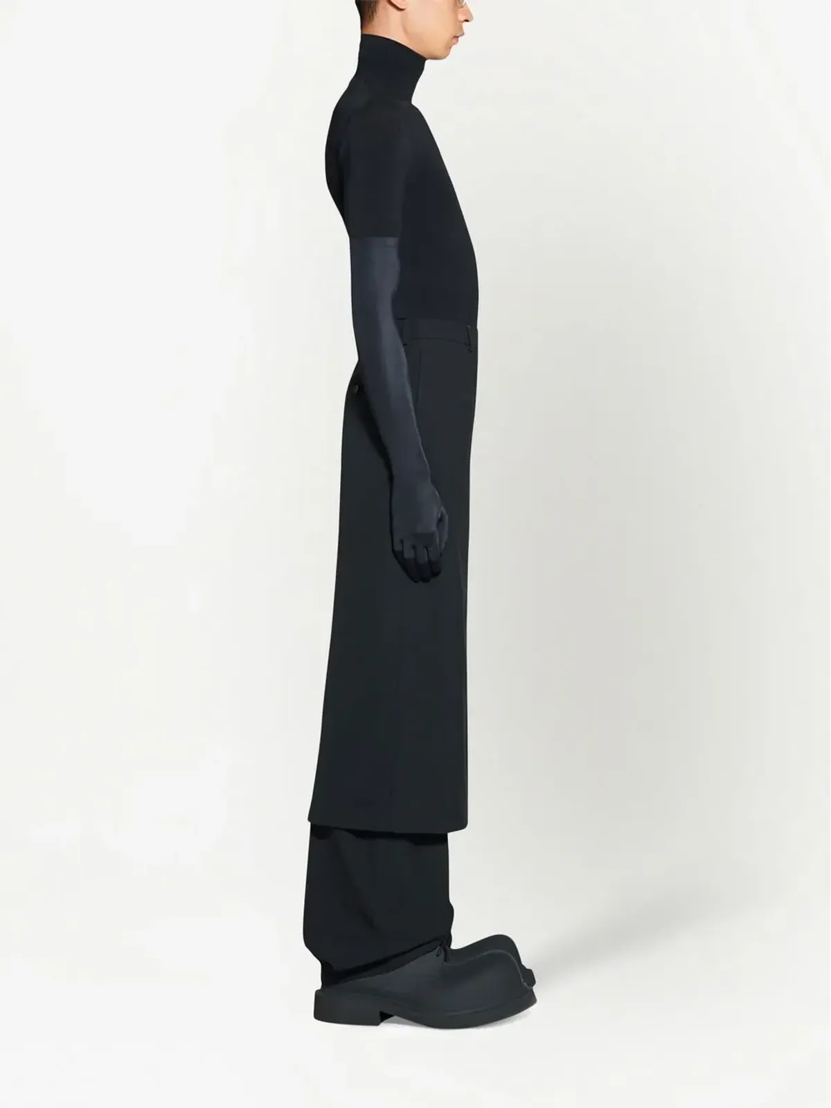 Balenciaga スリット入りテーラードスカート - 画像3