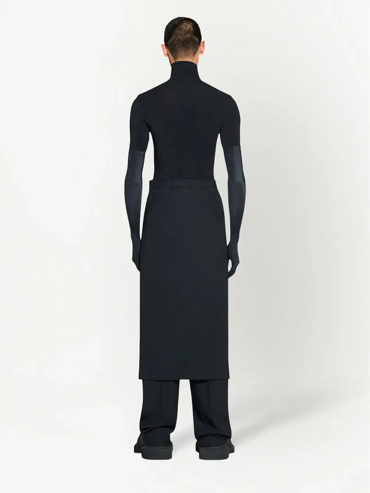 Balenciaga スリット入りテーラードスカート - 画像4