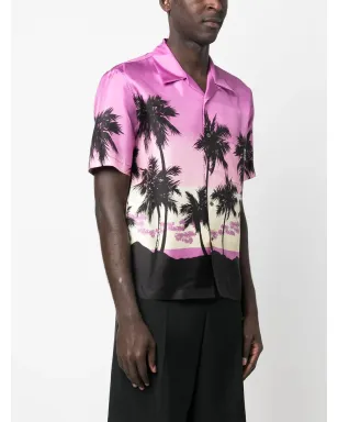 Palm Angels パームツリー柄シルクシャツ - サムネイル3