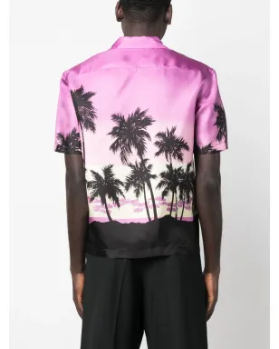 Palm Angels パームツリー柄シルクシャツ - サムネイル4