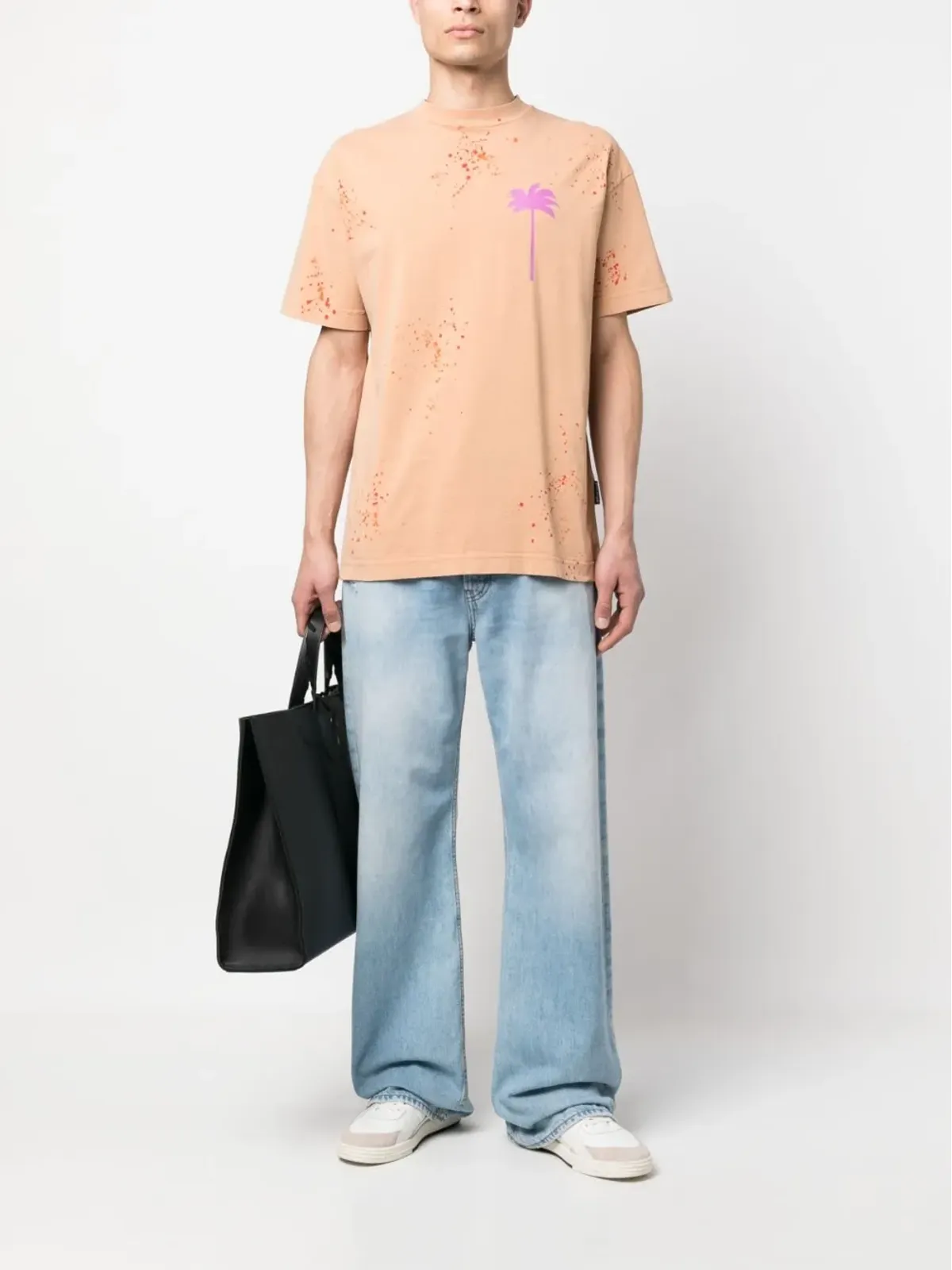 Palm Angels PXP ペイントコットン Tシャツ - 画像2