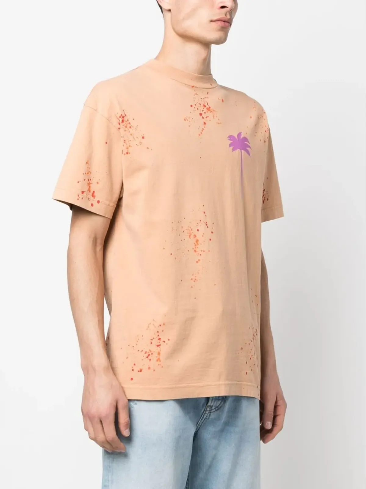 Palm Angels PXP ペイントコットン Tシャツ - 画像3