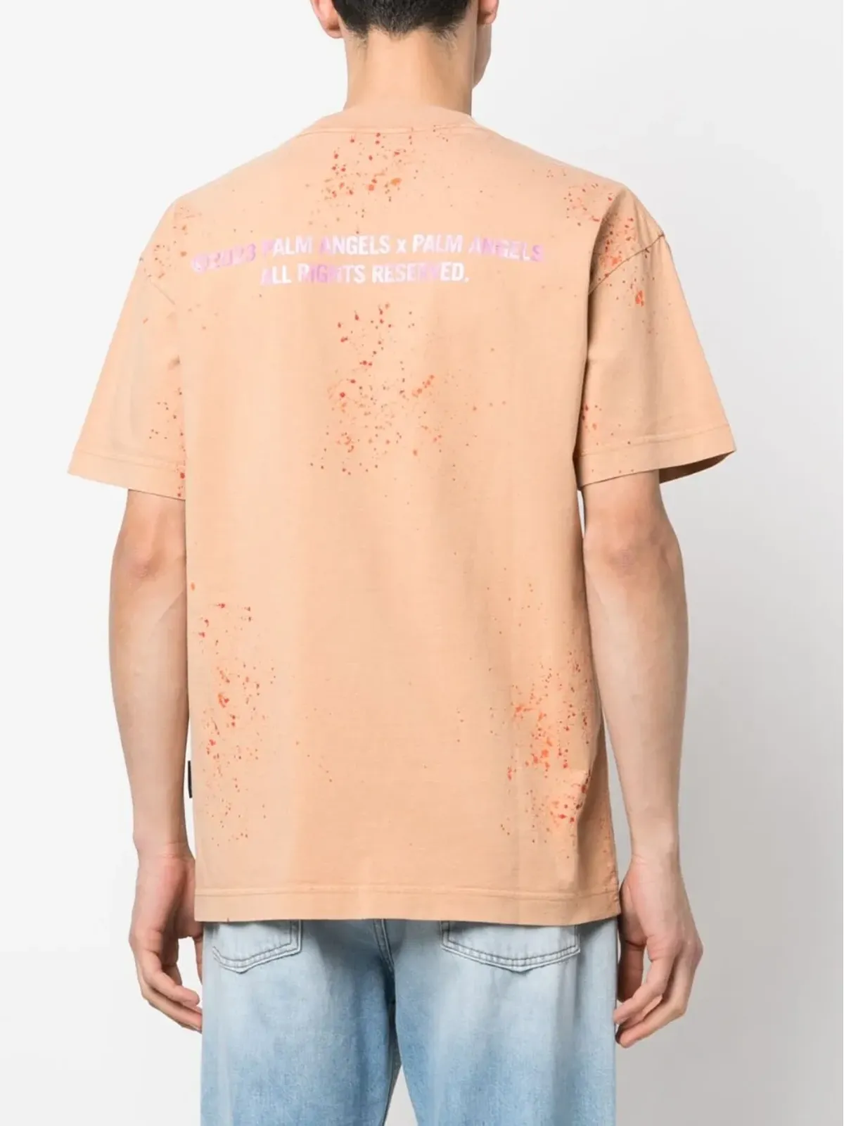 Palm Angels PXP ペイントコットン Tシャツ - 画像4