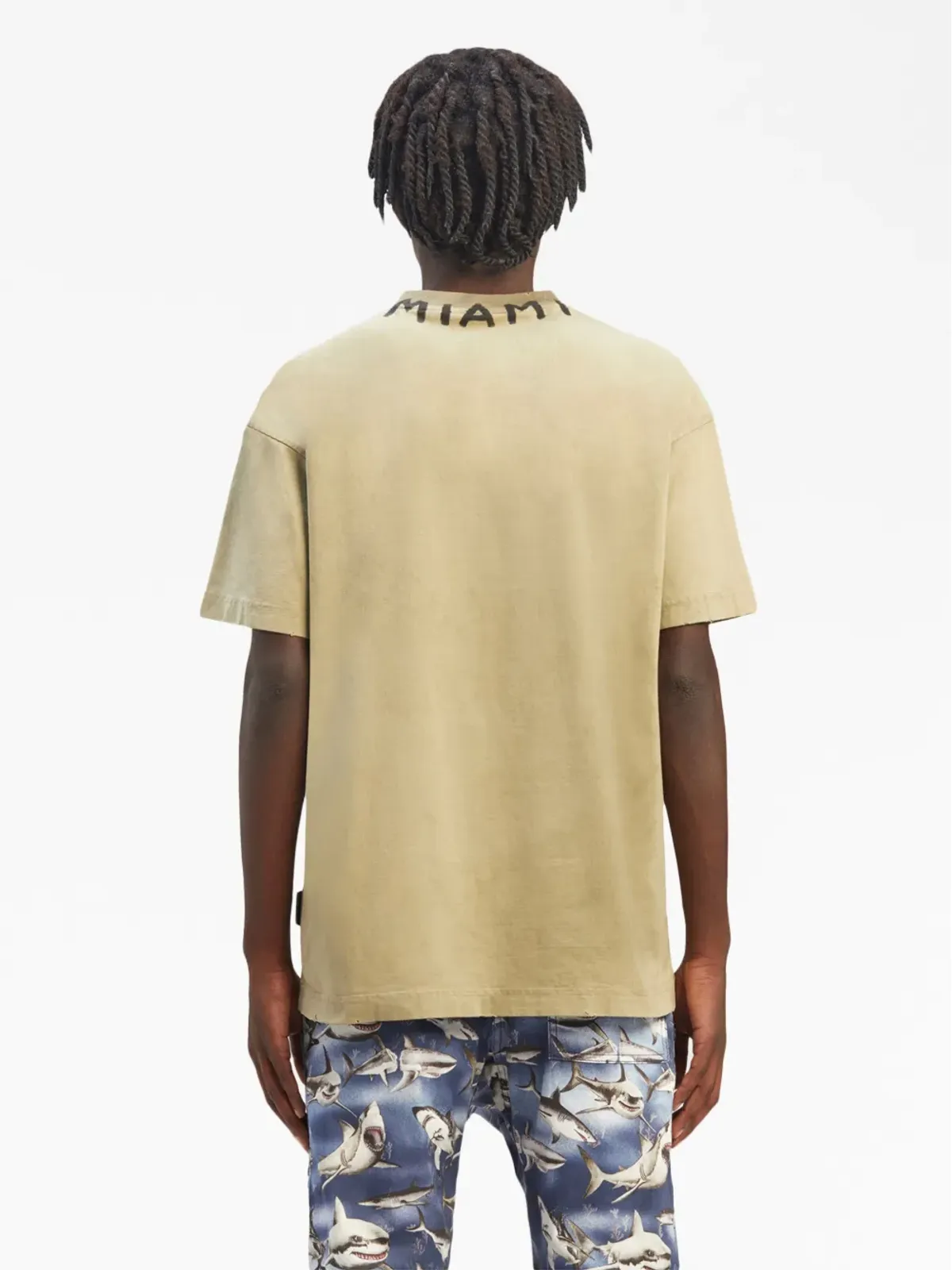 Palm Angels 季節ロゴTシャツ ブラウン - 画像5