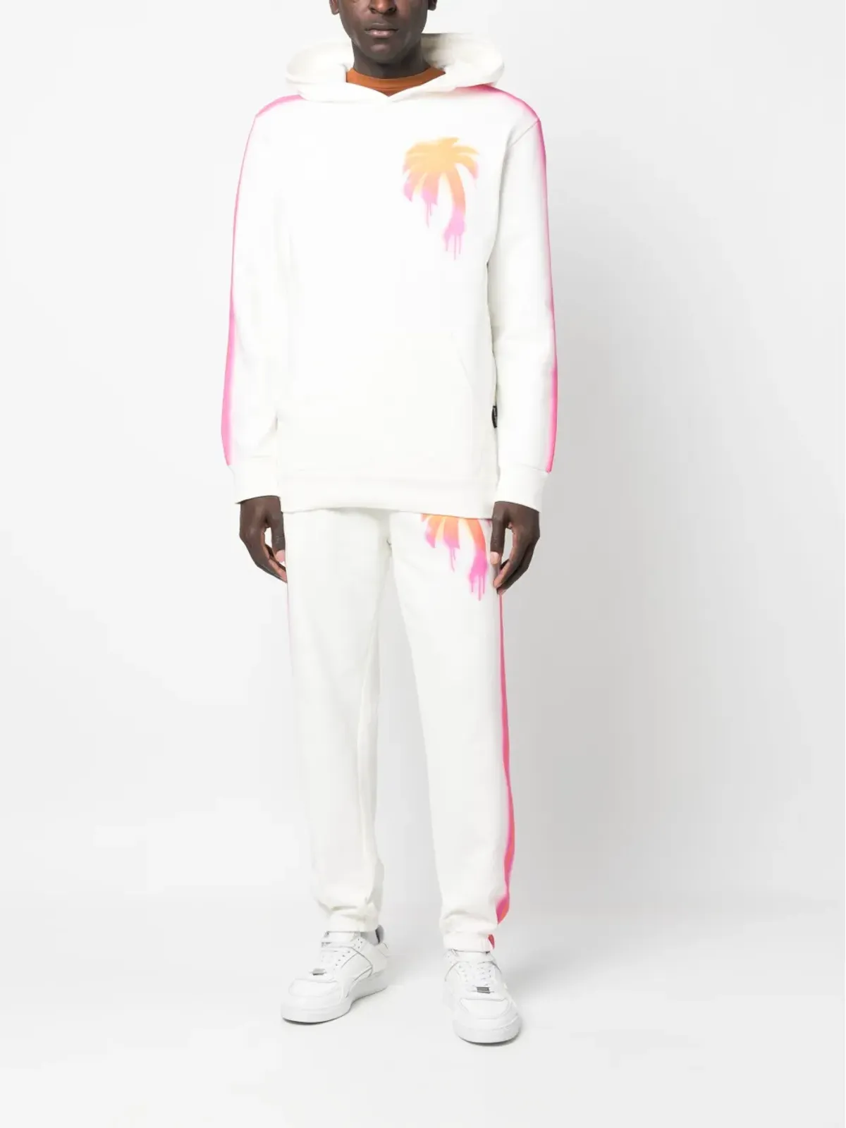 Palm Angels スプレード・パーム コットン トラックパンツ - ホワイト - 画像2