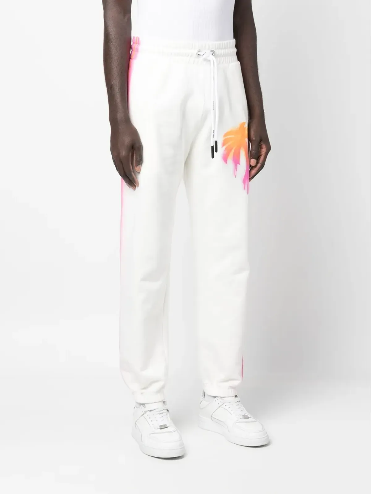 Palm Angels スプレード・パーム コットン トラックパンツ - ホワイト - 画像3