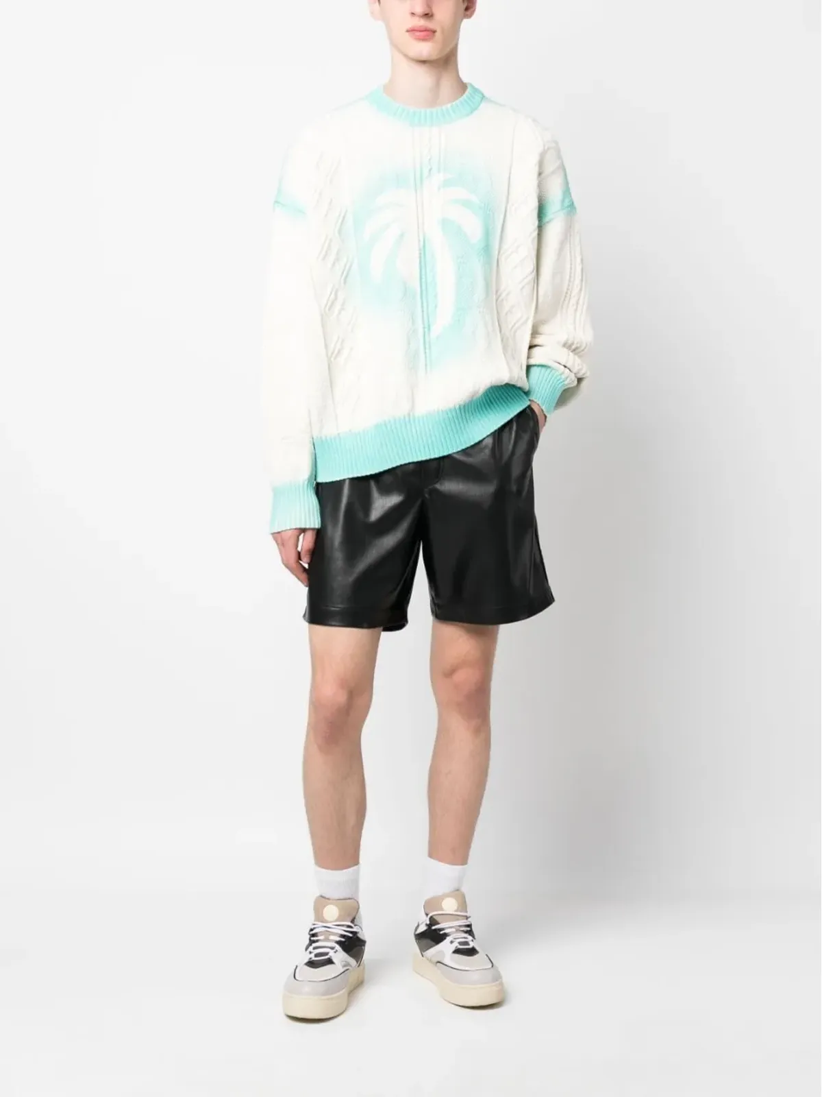 Palm Angels ロゴプリント ニットスウェット - 画像2