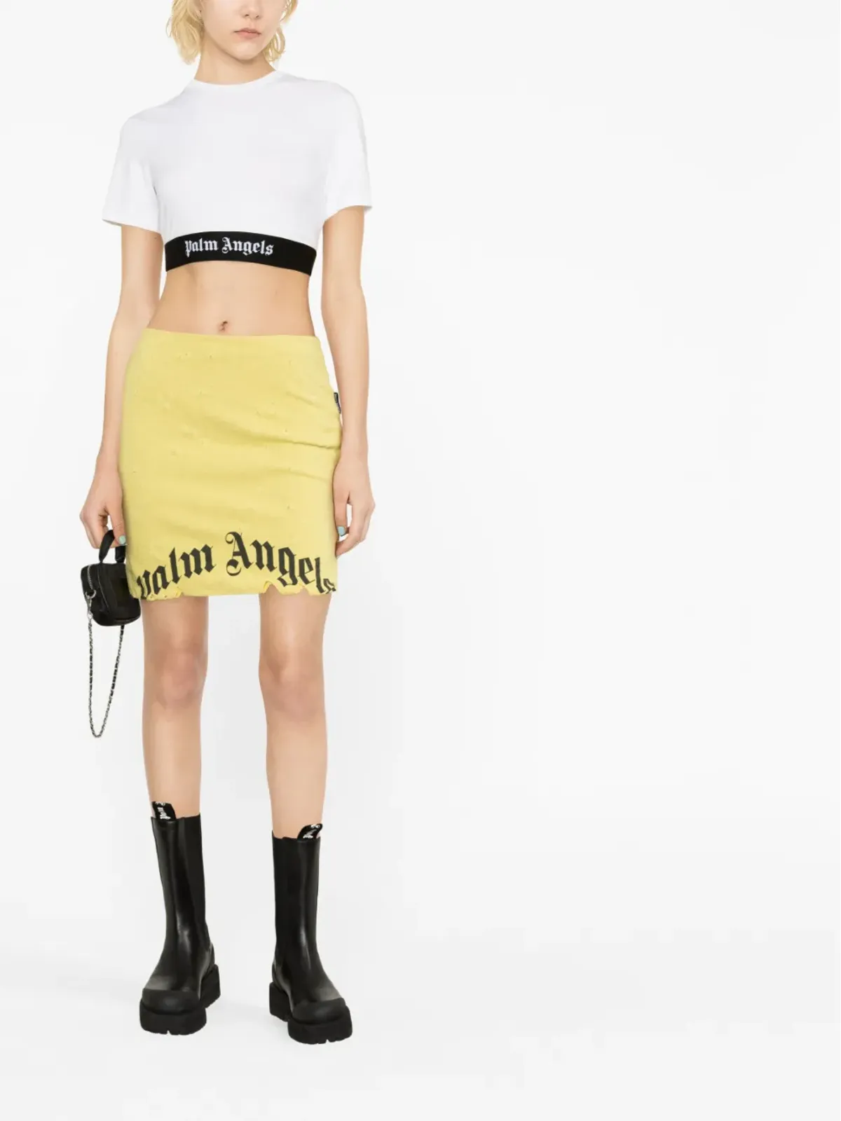 Palm Angels GD Destroyed ミニスカート - 画像2