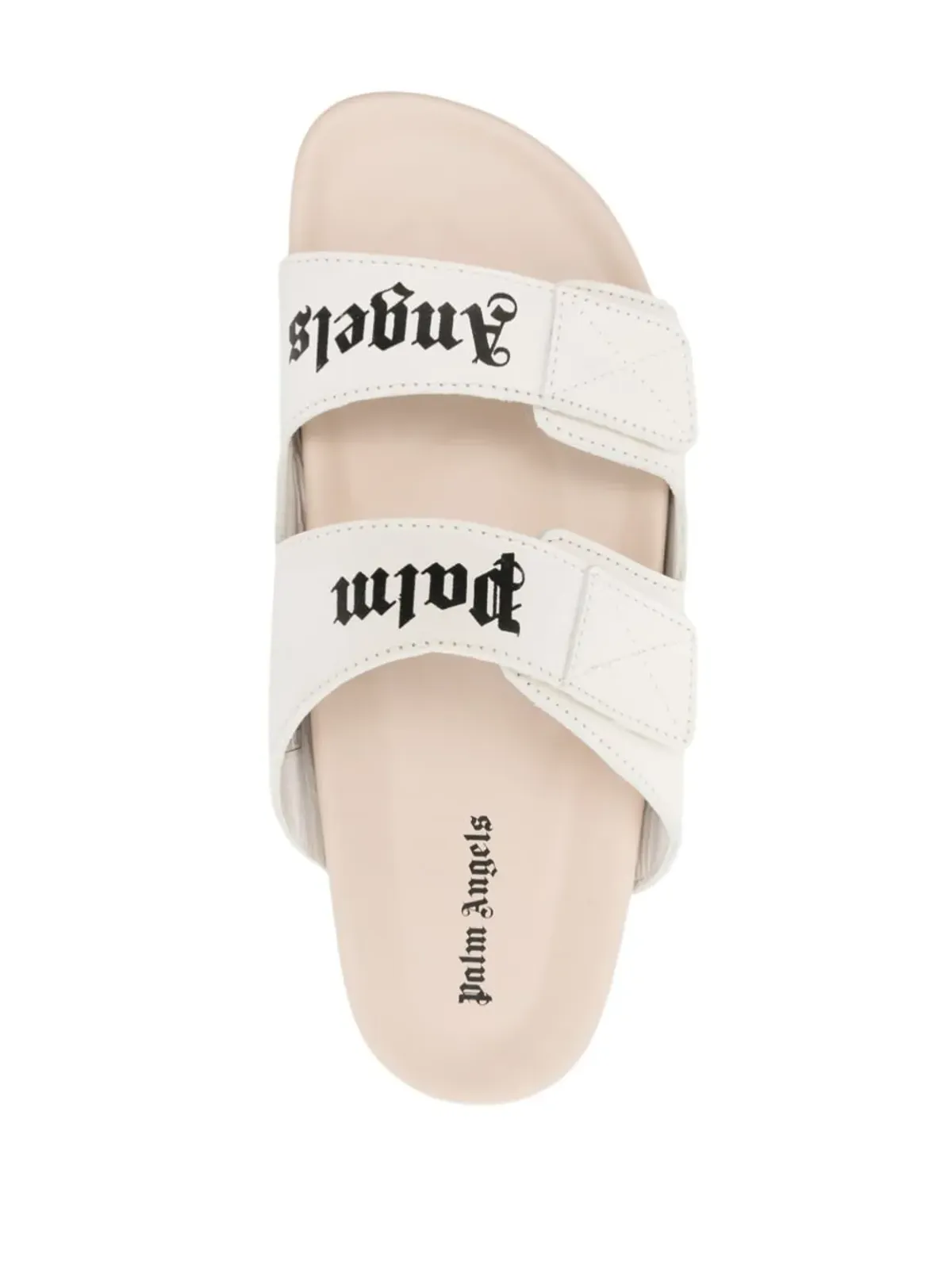 Palm Angels ロゴプリント レザー フラットサンダル - White - 画像4