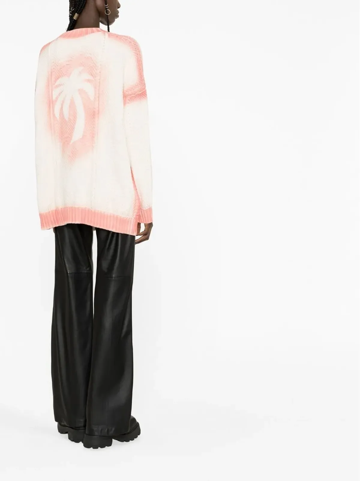 Palm Angels スプレー塗装風ロゴプリント カーディガン - 画像2