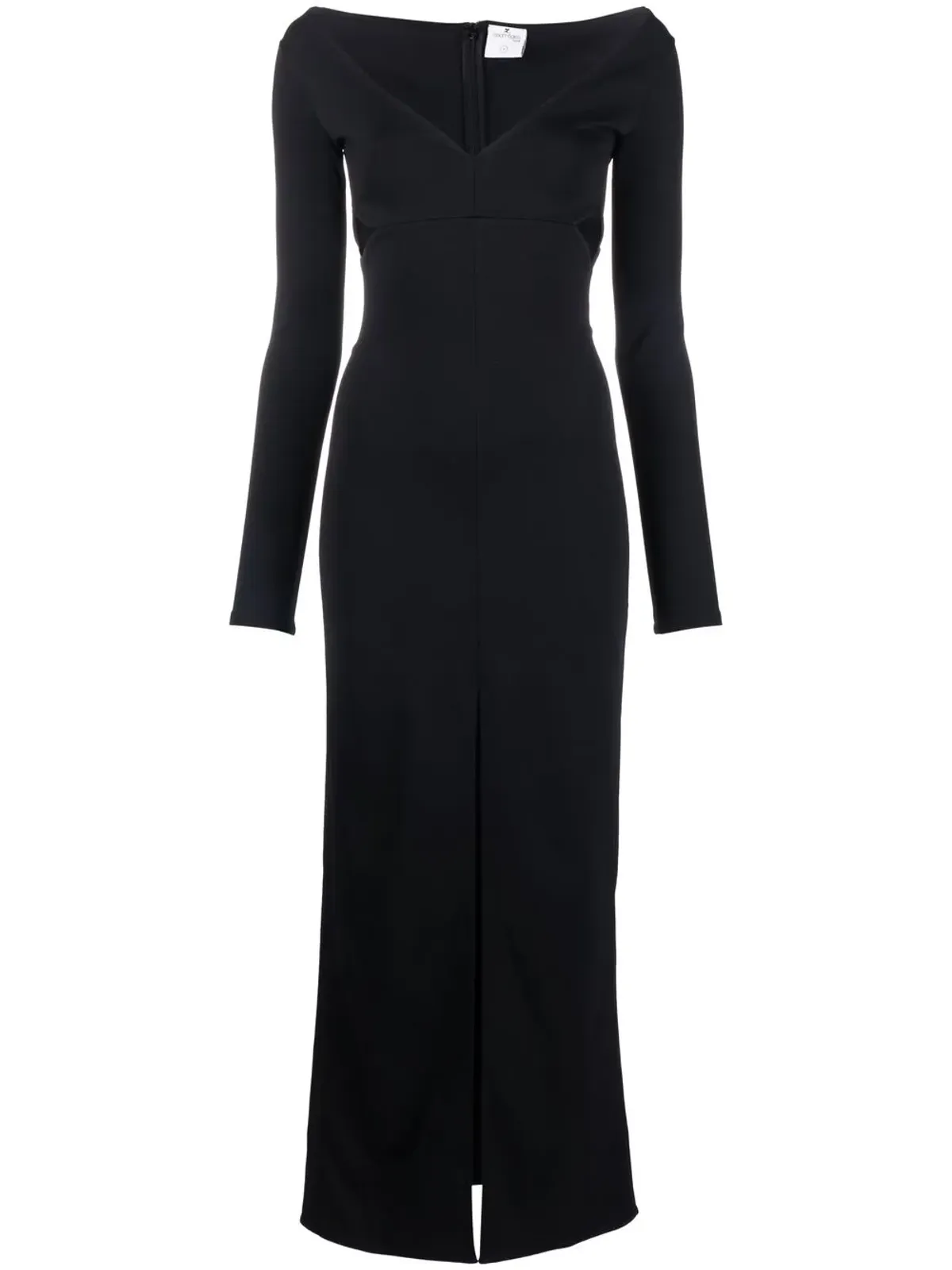 Courrèges カットアウトディテール リブニットドレス - ブラック - 画像1