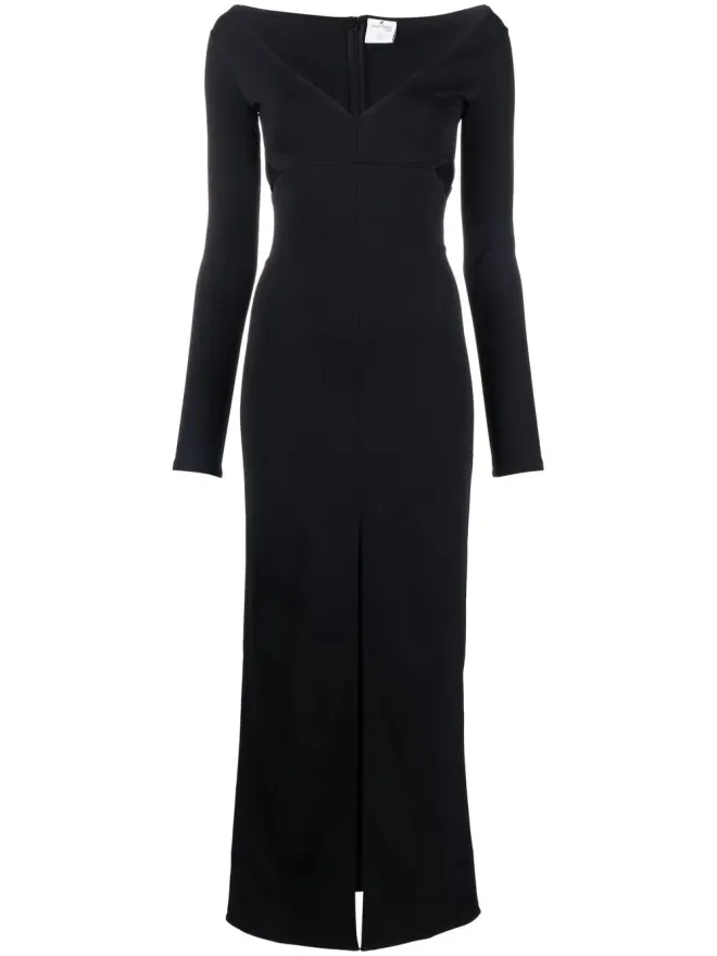 Courrèges Courrèges カットアウトディテール リブニットドレス - ブラックの商品画像