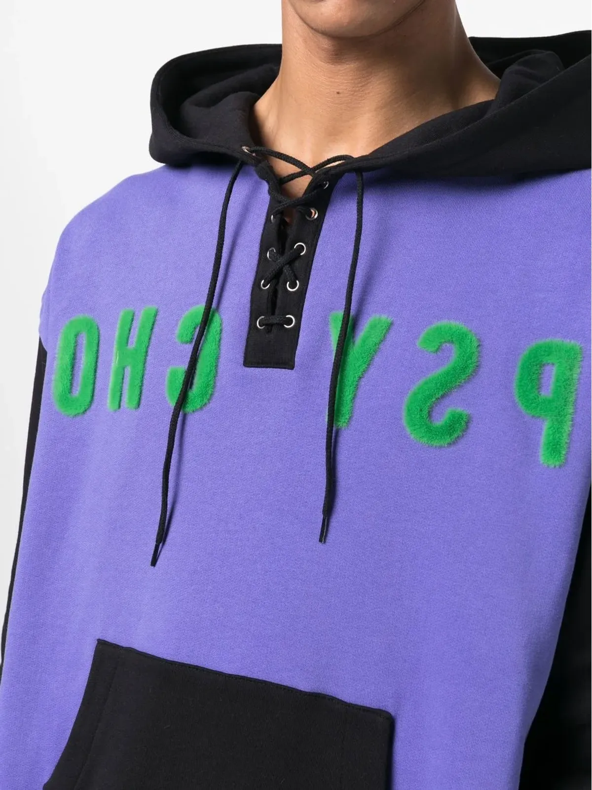 Youths In Balaclava カラーブロック レースアップ フーディ - 画像5