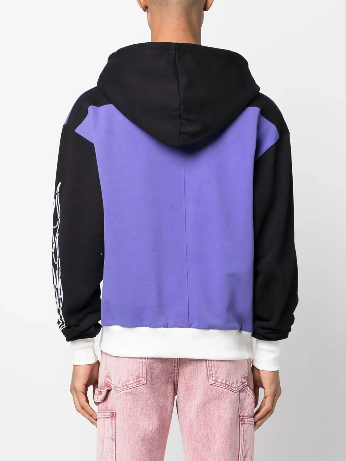 Youths In Balaclava カラーブロック レースアップ フーディ - 画像4