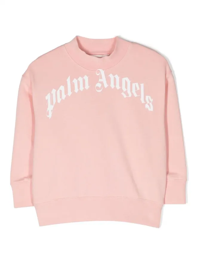 Palm Angels Kids Palm Angels Kids ロゴプリント オーガニックコットン スウェットシャツの商品画像