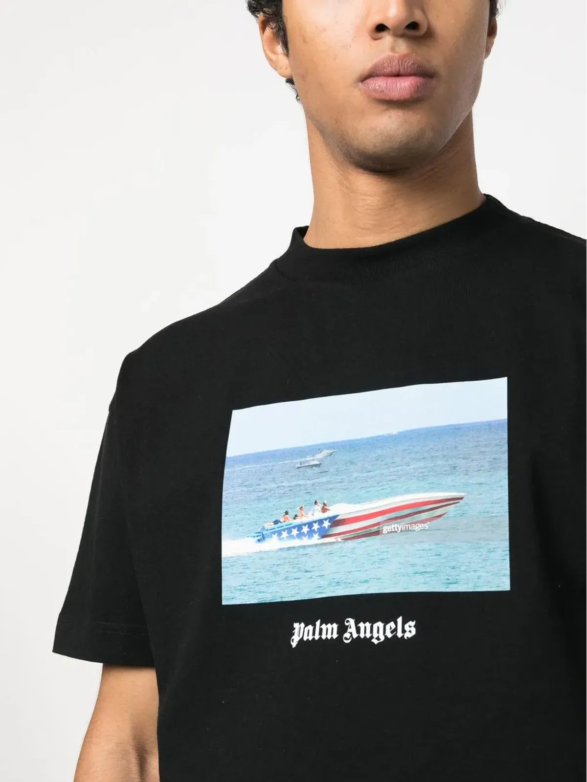 Palm Angels Getty Speedboat-print T-shirt - Black - 画像5
