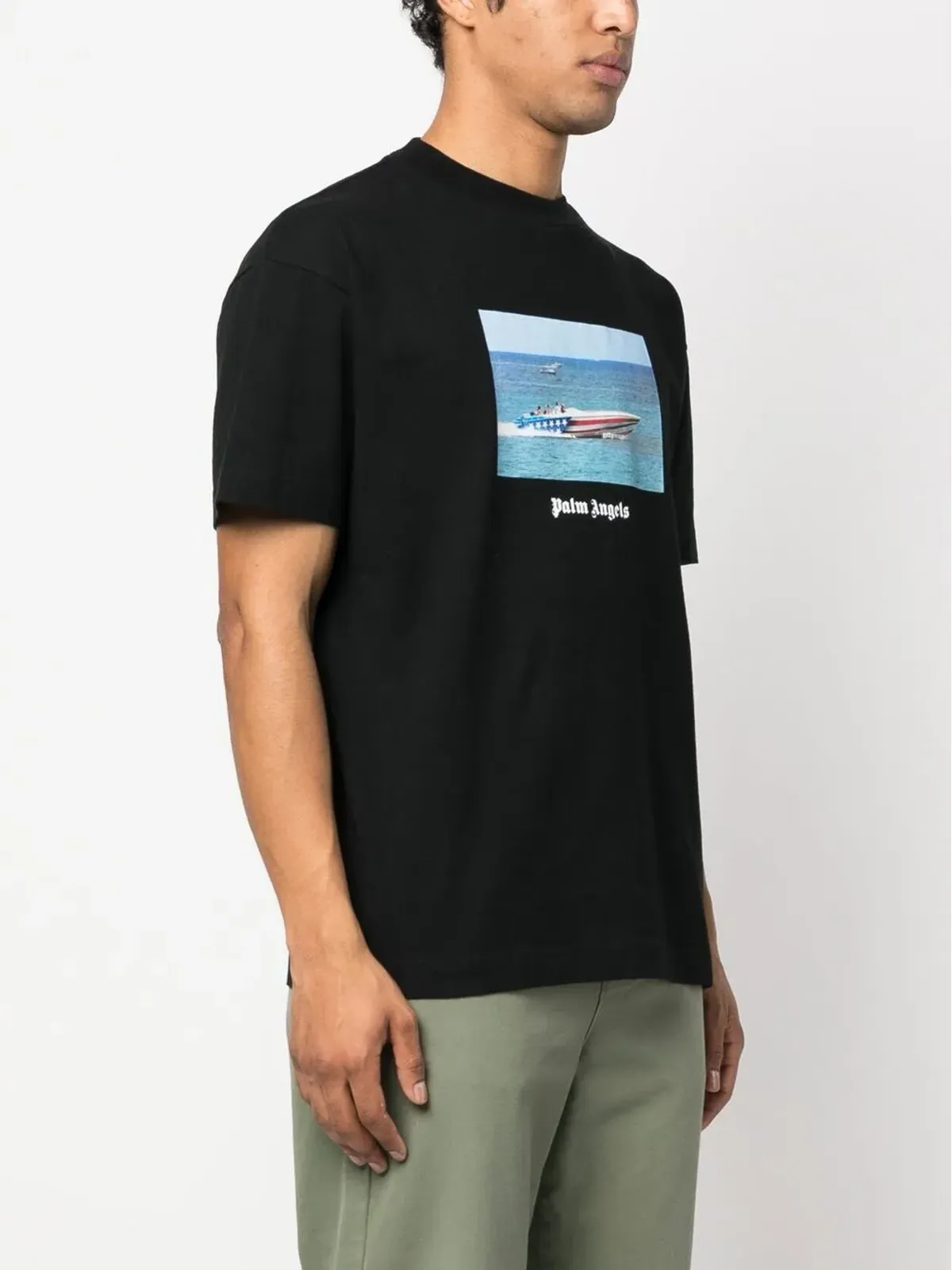 Palm Angels Getty Speedboat-print T-shirt - Black - 画像3