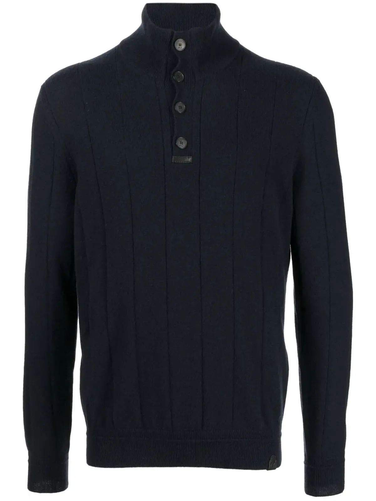 Brioni ロールネック ボタンフロント カシミヤ ジャンパー - Blue - 画像1