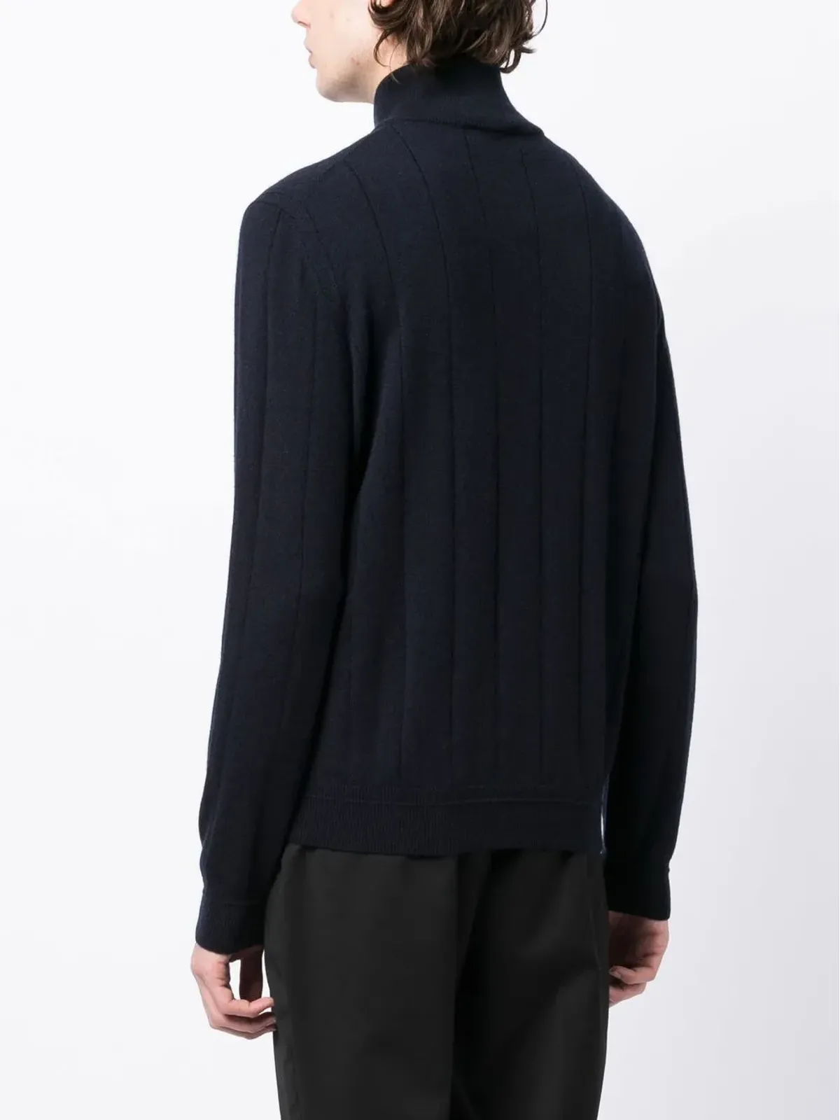 Brioni ロールネック ボタンフロント カシミヤ ジャンパー - Blue - 画像4