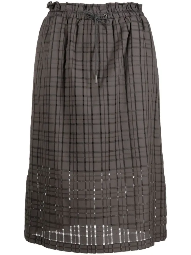 Fabiana Filippi Fabiana Filippi チェック柄ドローストリングスカートの商品画像