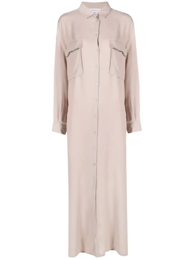 Fabiana Filippi Fabiana Filippi サイドスリット入りシャツドレス ピンクの商品画像