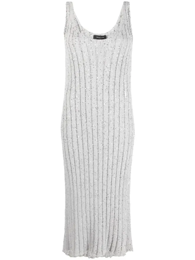 Fabiana Filippi Fabiana Filippi スパンコール装飾のニットミディドレスの商品画像