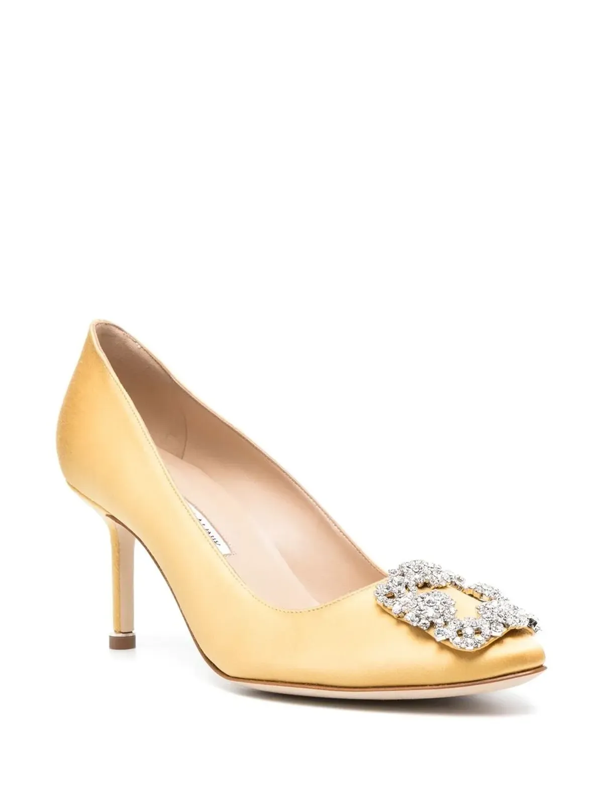 Manolo Blahnik Hangisi クリスタルバックルパンプス - 画像2